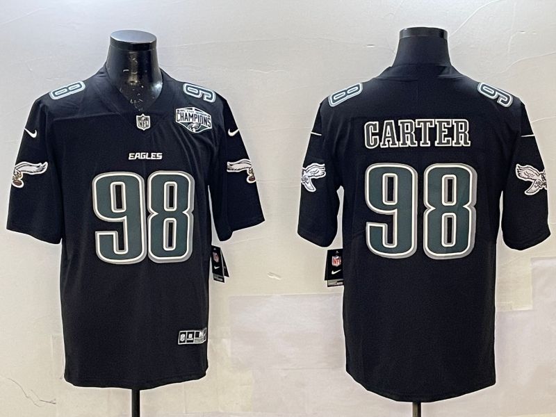 Men Philadelphia Eagles #98 Carter Black Fashion 2025 Nike Limited NFL Jersey style 5->philadelphia eagles->NFL Jersey